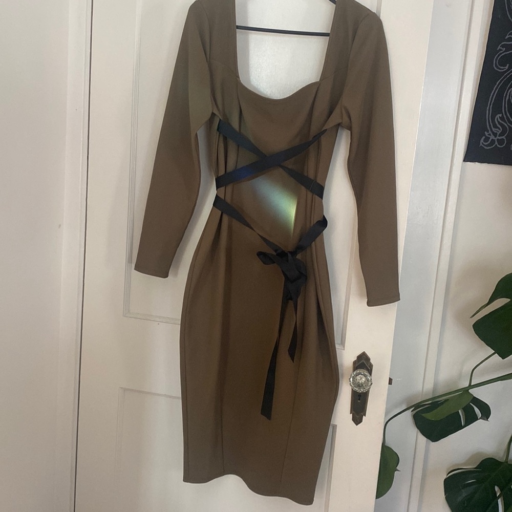 ASOS Square Neck Pencil Dress